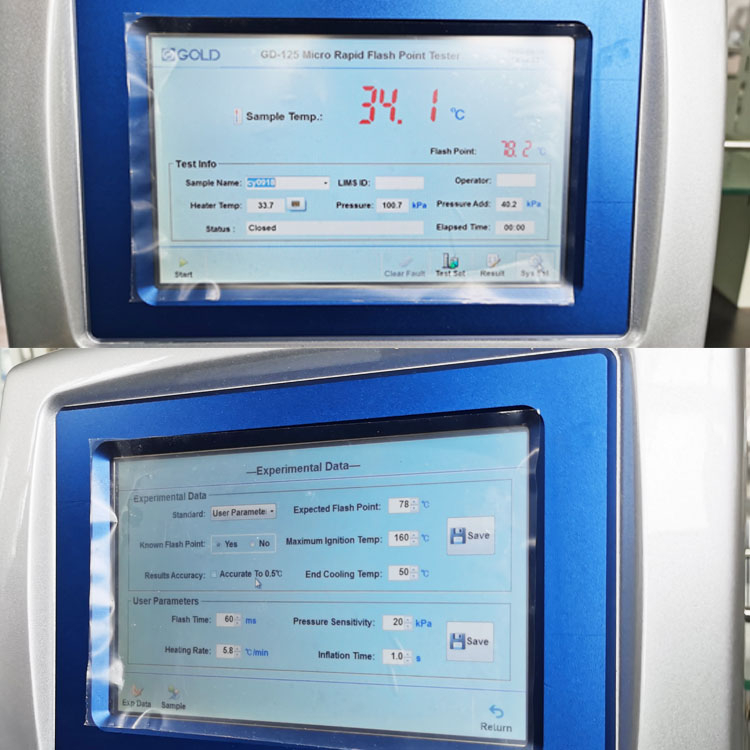 ASTM D6450 / D7094 Mikro Sürekli Kapalı Kupa Flash Point Test Cihazı