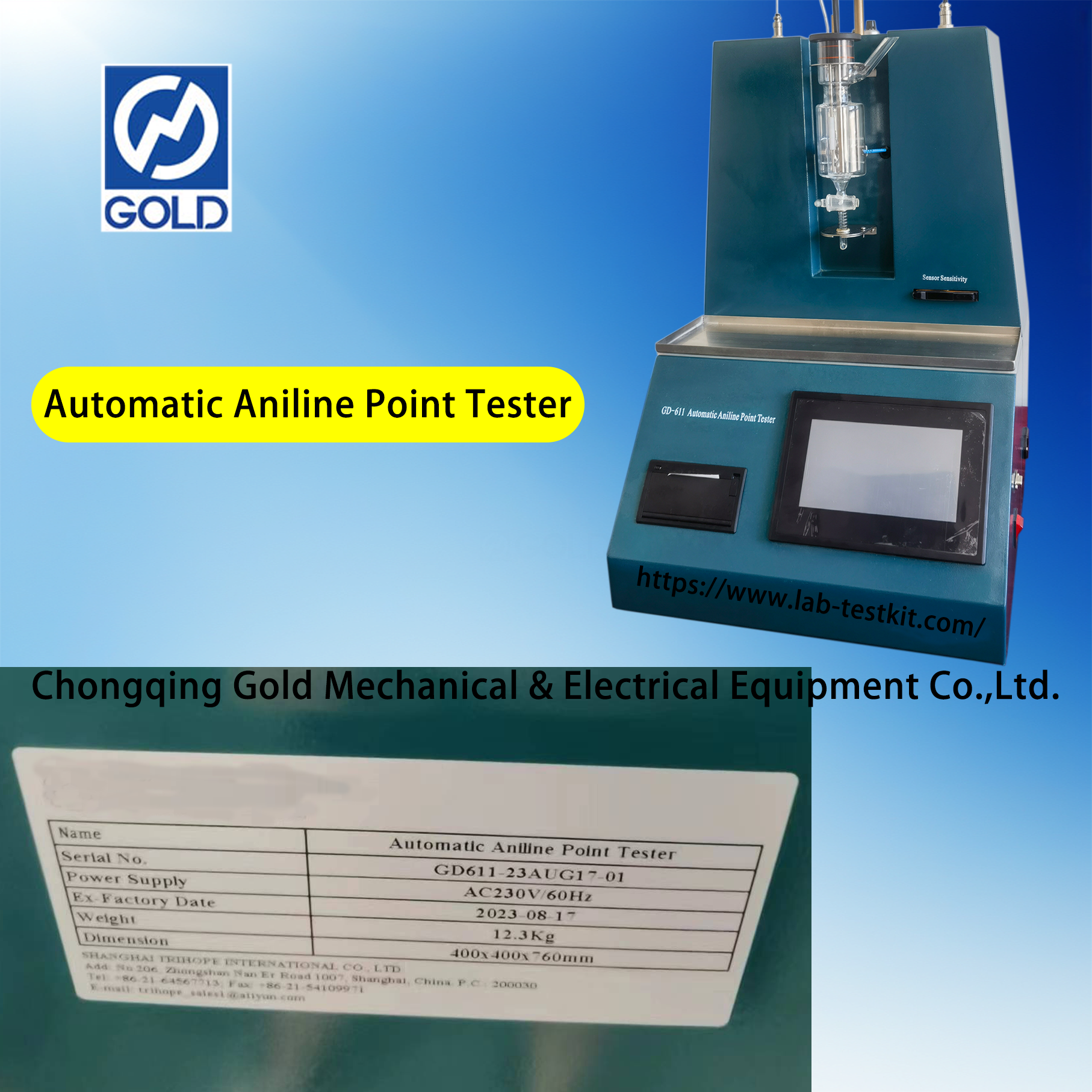 Otomatik anilin nokta test cihazı ASTM D611